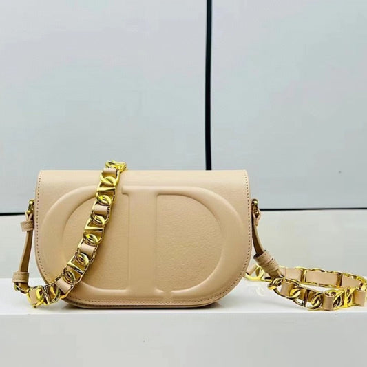 Bolsa Dio Signature bege 19cm