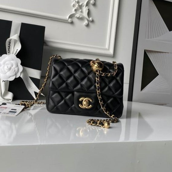 Bolsa CHN Lambskin Black 17cm