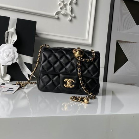 Bolsa CHN Lambskin Black 17cm