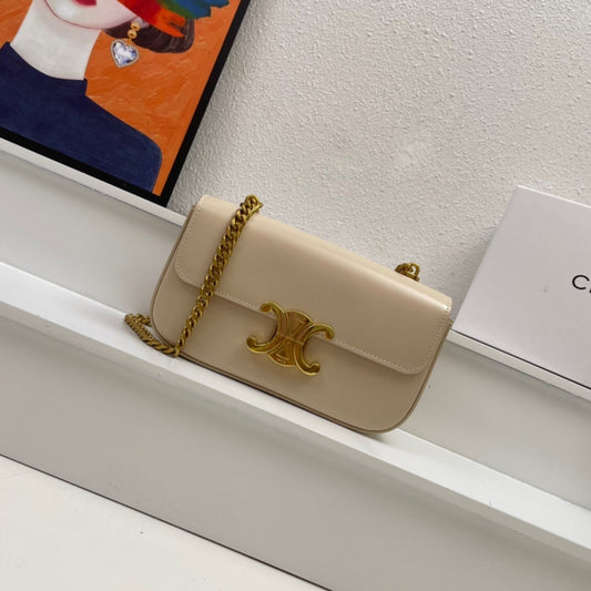 Bolsa CLNE Triomphe pequena Bege 20,5cm