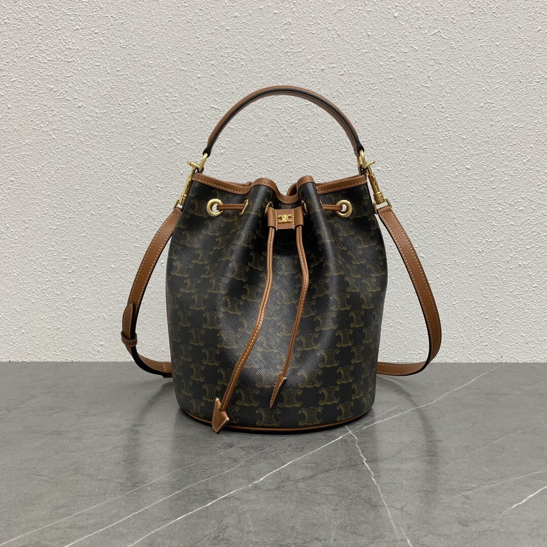 Bolsa CLNE Clara Teen Preto e canvas 20cm
