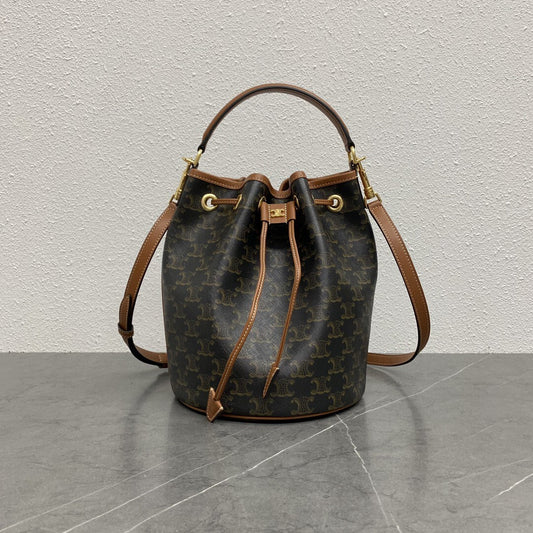 Bolsa CLNE Clara Teen Preto e canvas 20cm