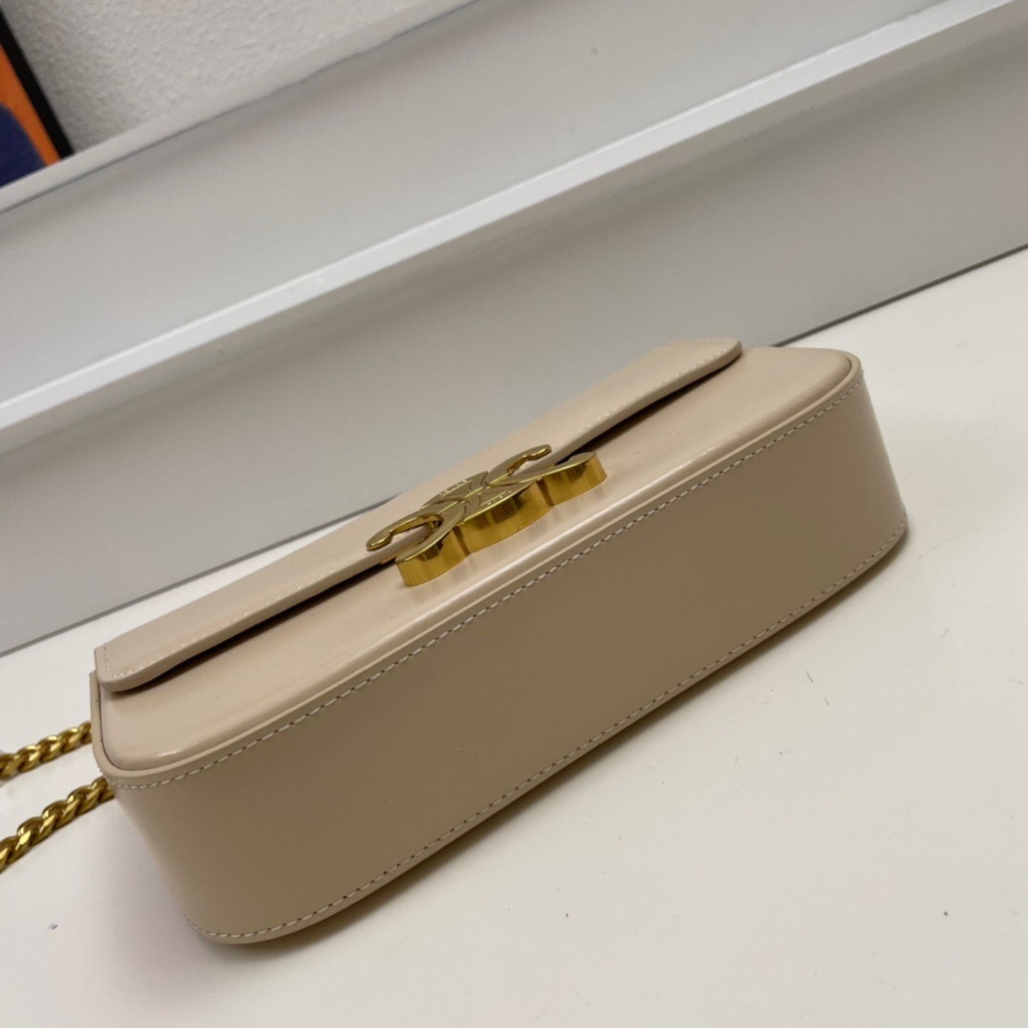 Bolsa CLNE Triomphe pequena Bege 20,5cm