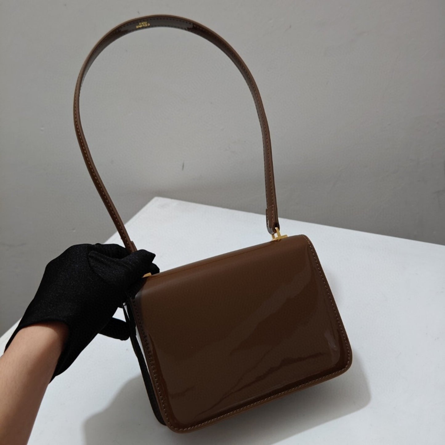 Bolsa CLNE Garance Teen pequena Marrom 18,5cm