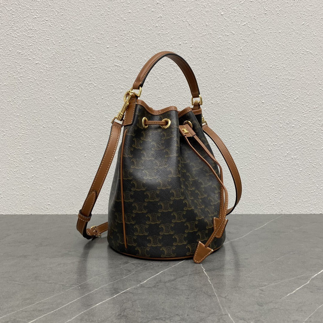 Bolsa CLNE Clara Teen Preto e canvas 20cm