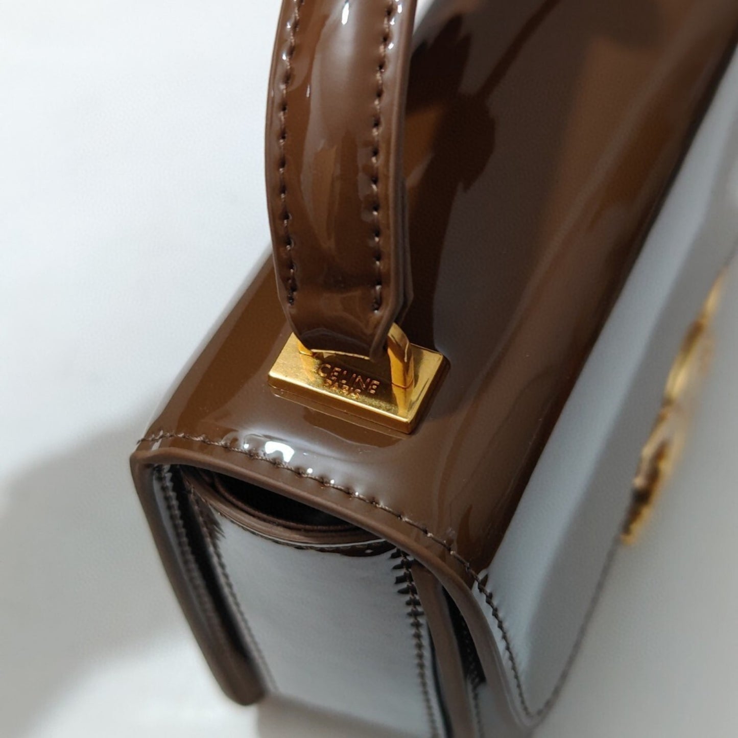 Bolsa CLNE Garance Teen pequena Marrom 18,5cm