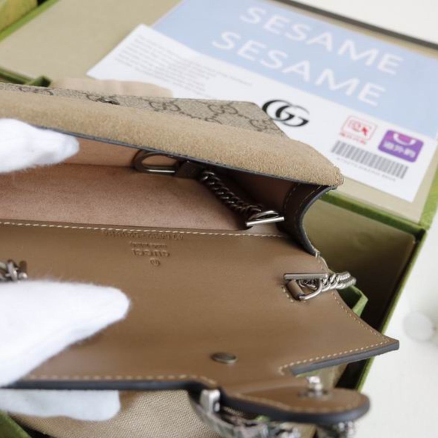 Bolsa GG Dionysus canvas Mini 16,5cm