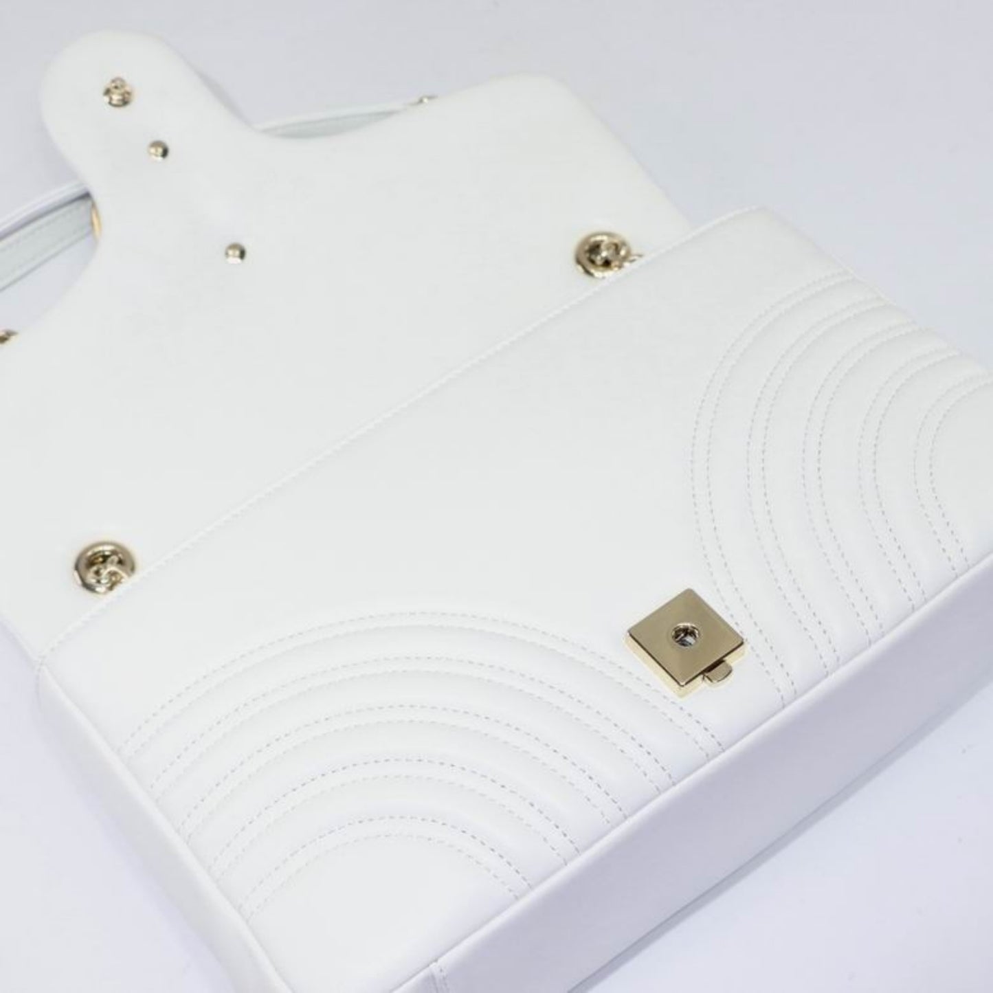 Bolsa GG Marmont média Branco 30cm