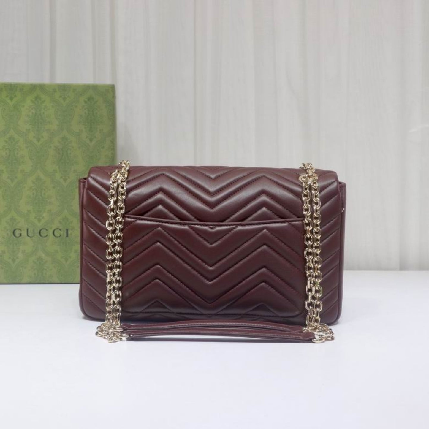 Bolsa GG Marmont média Bordeaux 30cm