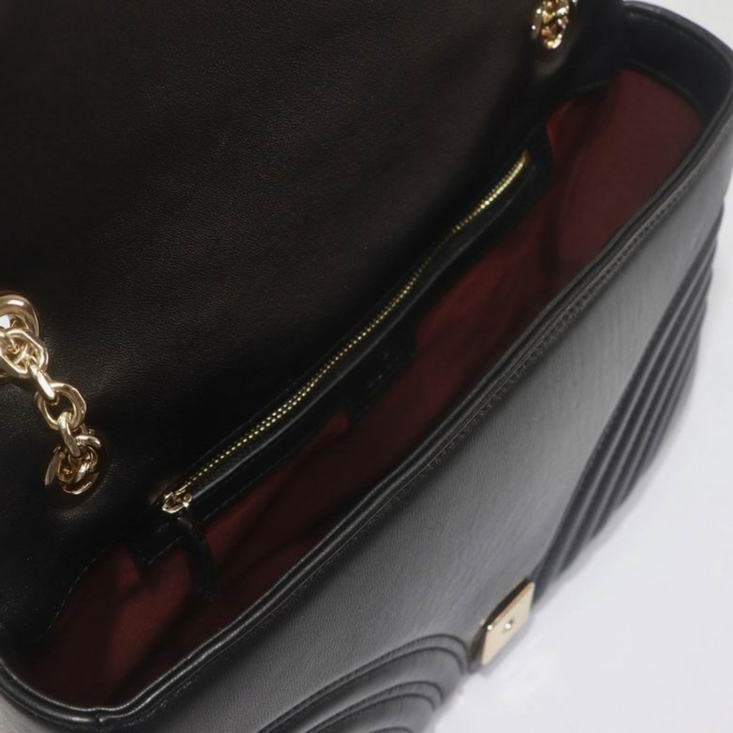 Bolsa GG Marmont média Preto 30cm