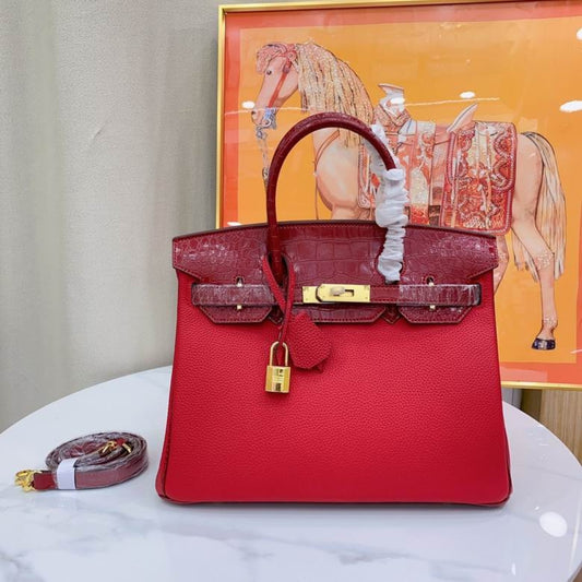 Bolsa HRMS Birkin vermelho