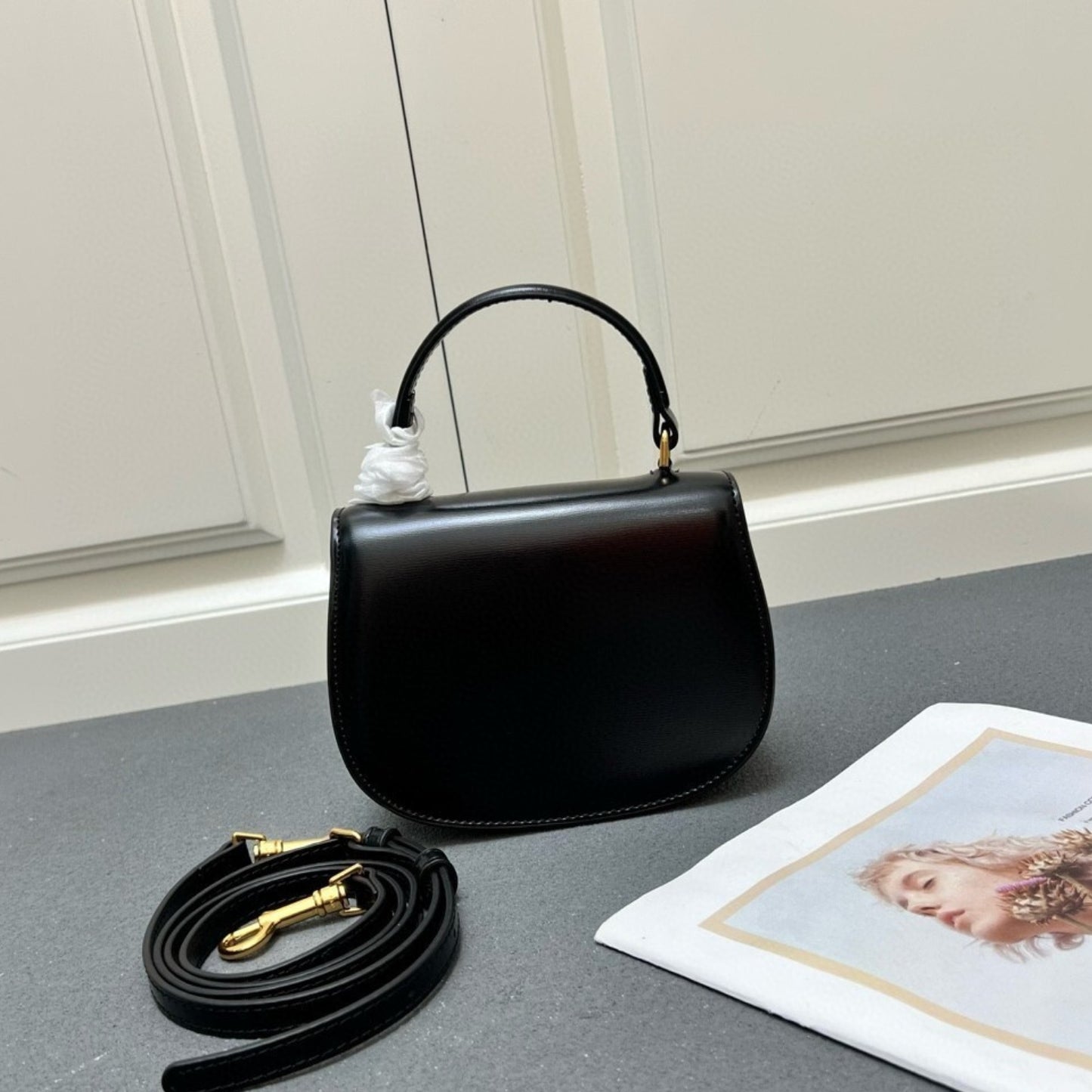 Bolsa CLNE Mini Besace preta 17cm