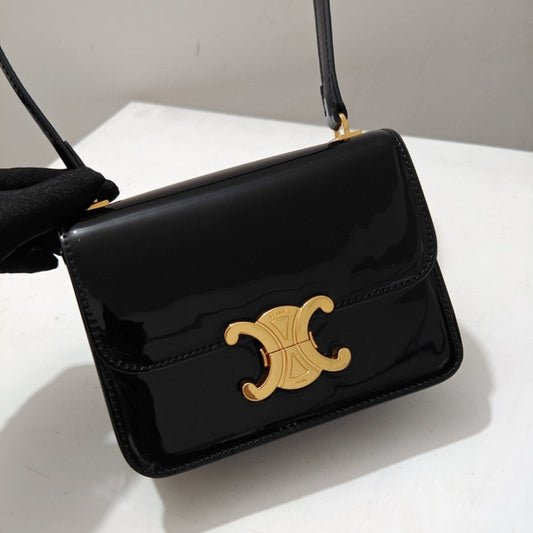 Bolsa CLNE Garance Teen pequena Preto 18,5cm