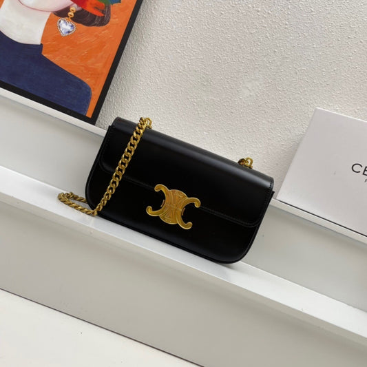 Bolsa CLNE Triomphe pequena Preto 20,5cm