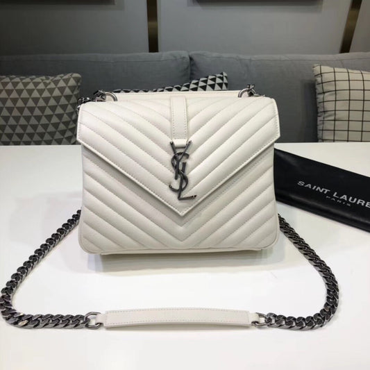 Bolsa YSL College Média Branca