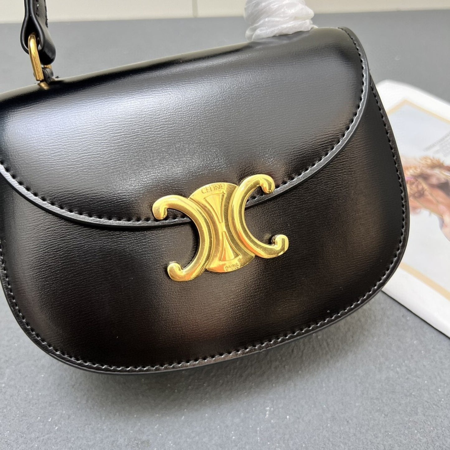 Bolsa CLNE Mini Besace preta 17cm