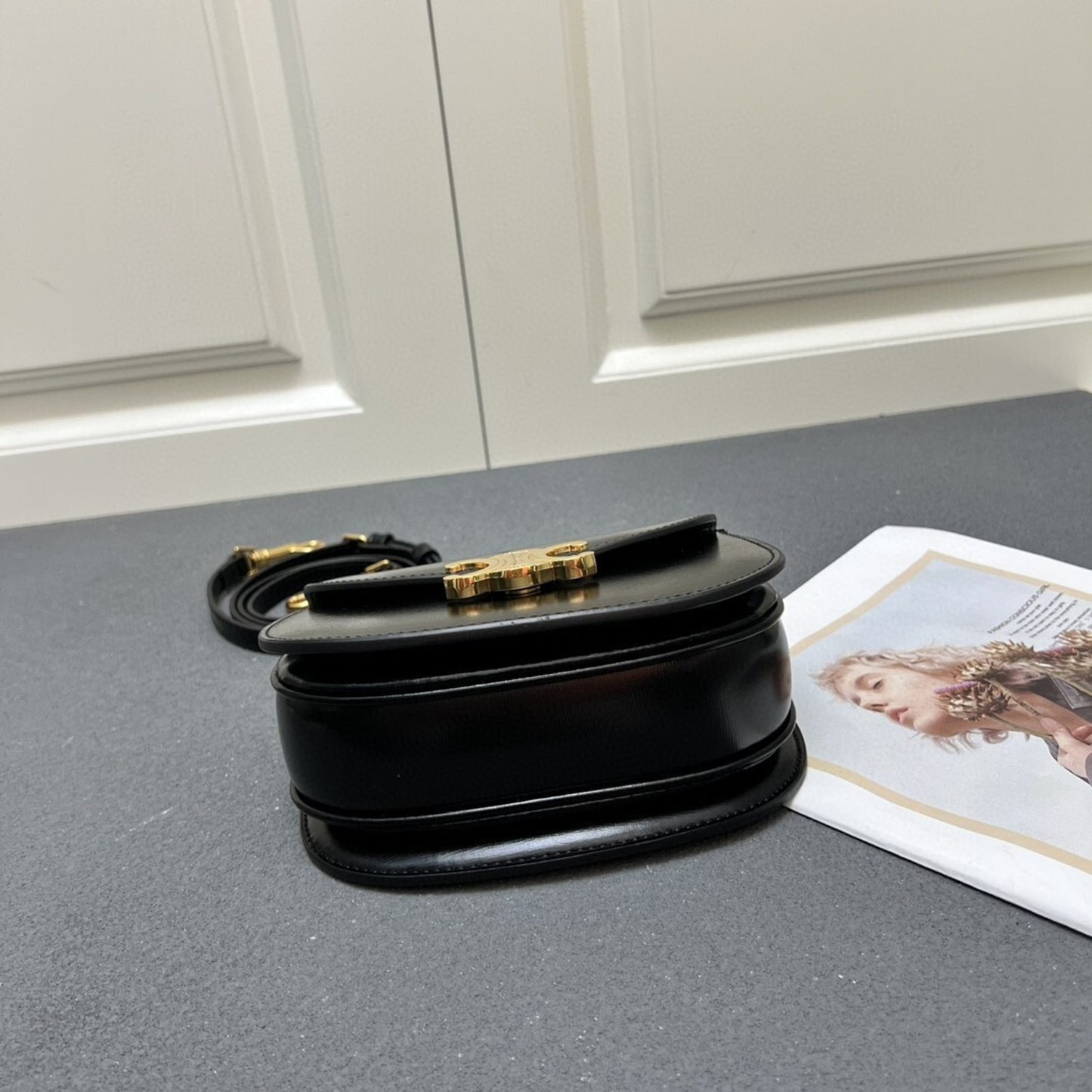 Bolsa CLNE Mini Besace preta 17cm