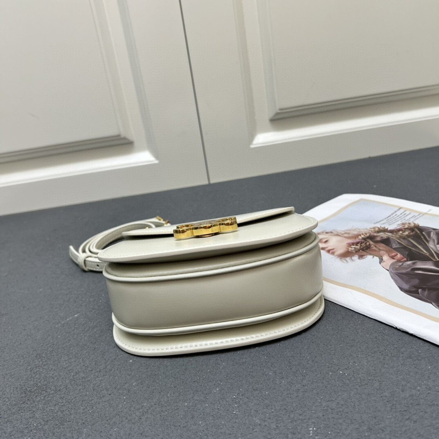 Bolsa CLNE Mini Besace Branco 17cm