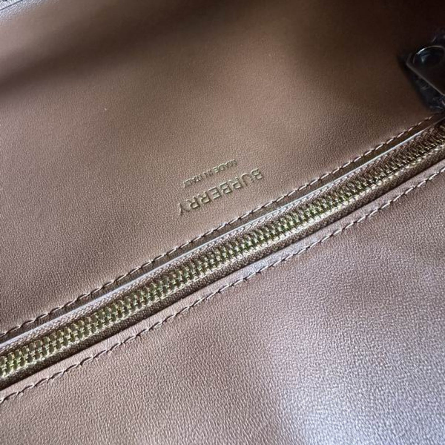 Bolsa Brbrry Frances Mini Tote Bege e Marrom 27cm