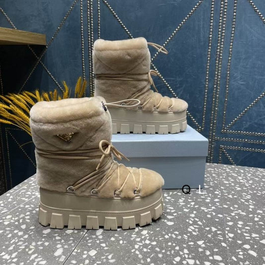 Bota PRD Apres Bege com Pelos