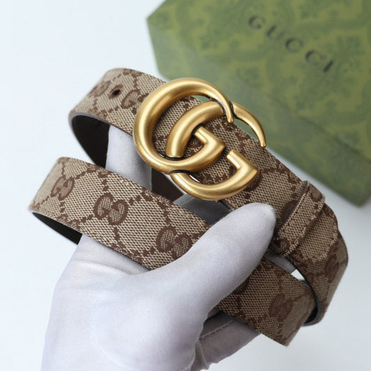 Cinto GG Canvas com Dourado 3cm de largura