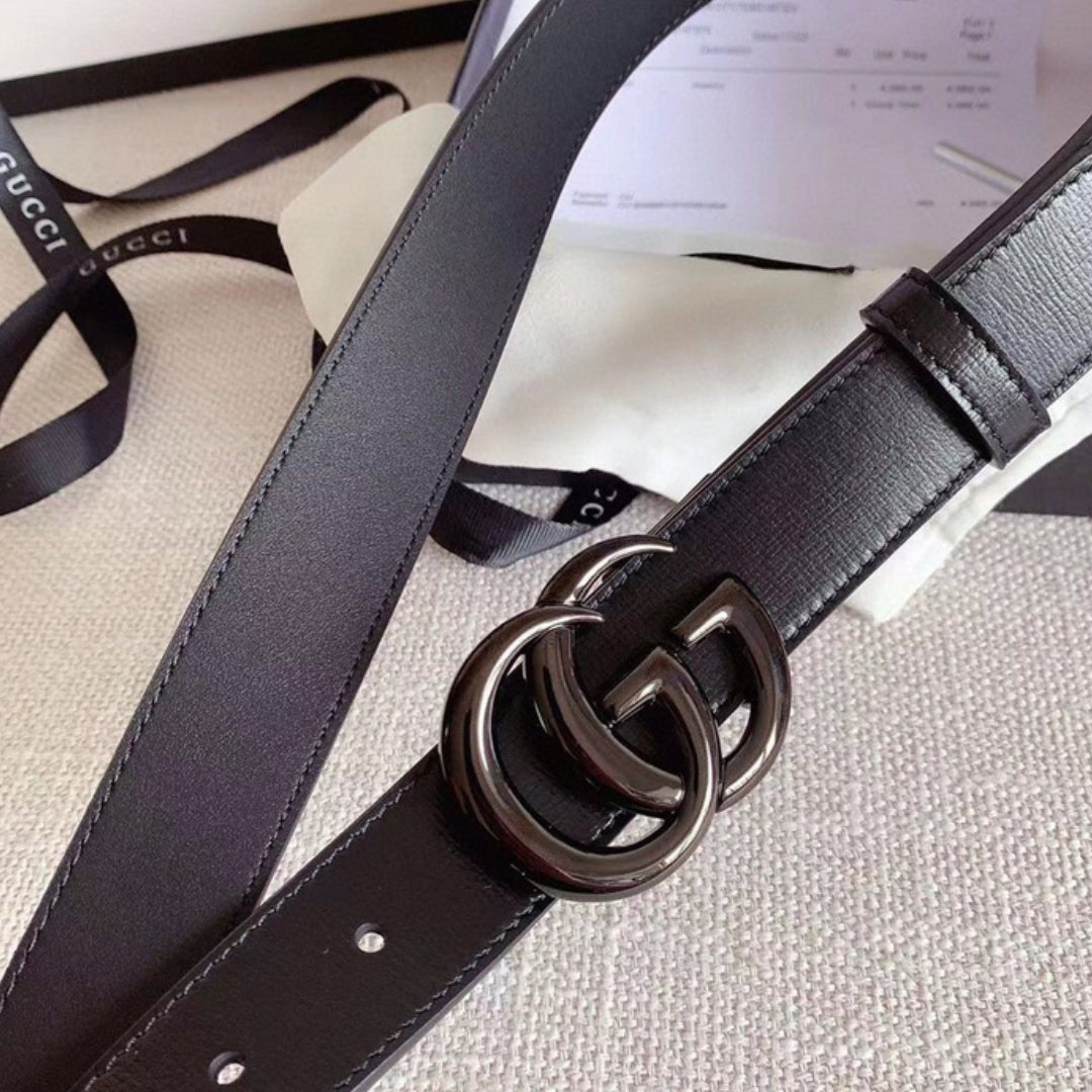 Cinto GG Preto com Preto 3cm de largura