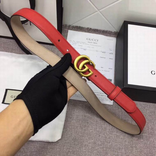 Cinto GG Vermelho com Dourado 2,5cm de largura