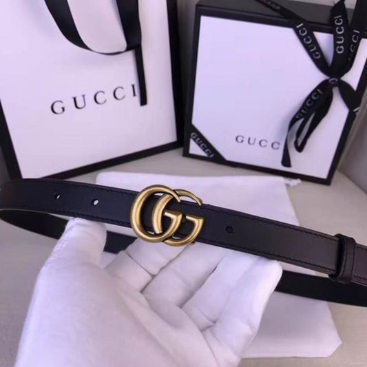 Cinto GG preto com dourado 2cm de largura