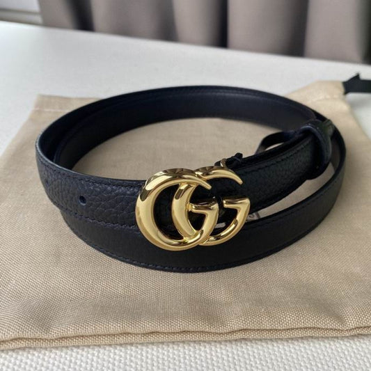 Cinto GG preto com dourado Brilhante 2cm de largura