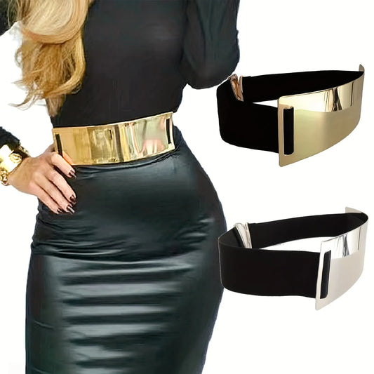 Cinto Feminino Luxo Metallic Glossy