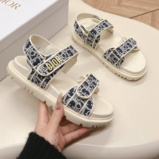 Sandalia Dio Dioract Branco e Azul