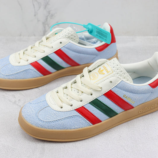 Tenis GG x Ads Gazelle Azul com Vermelho e Verde