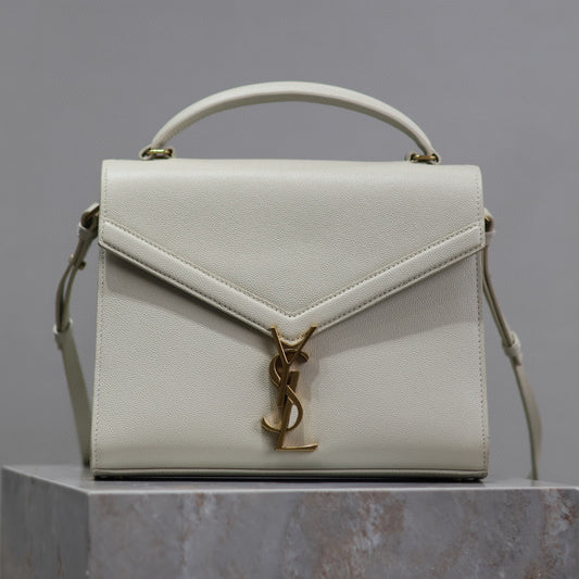 Bolsa YSL Cassandra Pequena Branca