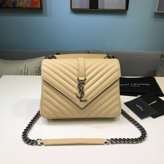 Bolsa YSL College Média Bege