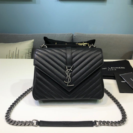 Bolsa YSL College Média Preta