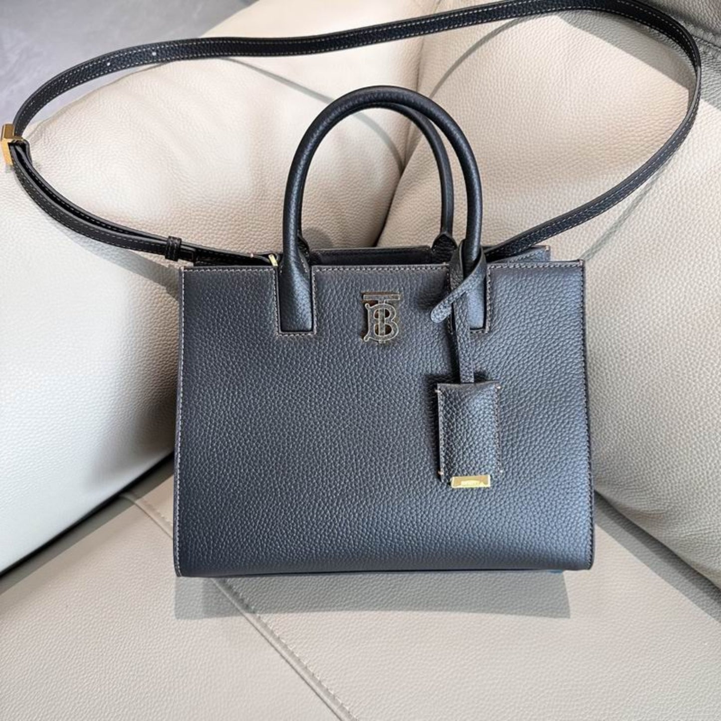 Bolsa Brbrry Frances Mini Tote Azul 27cm