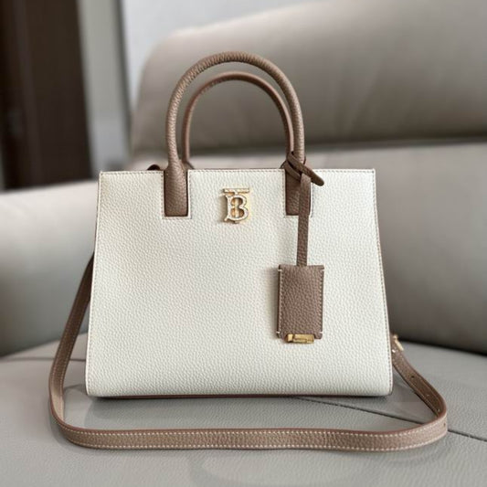 Bolsa Brbrry Frances Mini Tote Bege 27cm