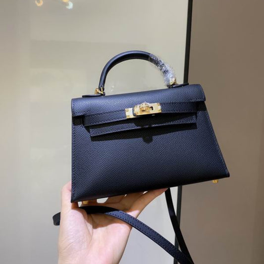 Bolsa HRMS Kelly Mini Preto 19cm