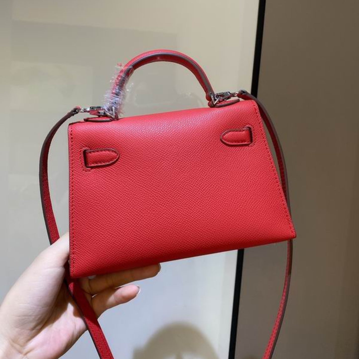 Bolsa HRMS Kelly Mini Vermelho 19cm