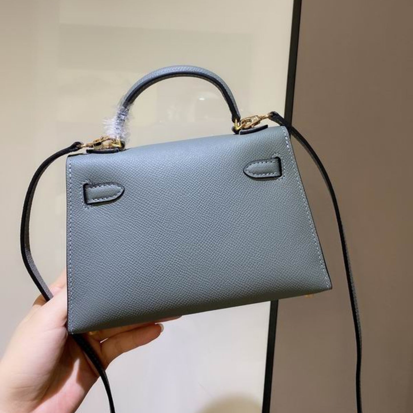 Bolsa HRMS Kelly Mini Azul Claro 19cm