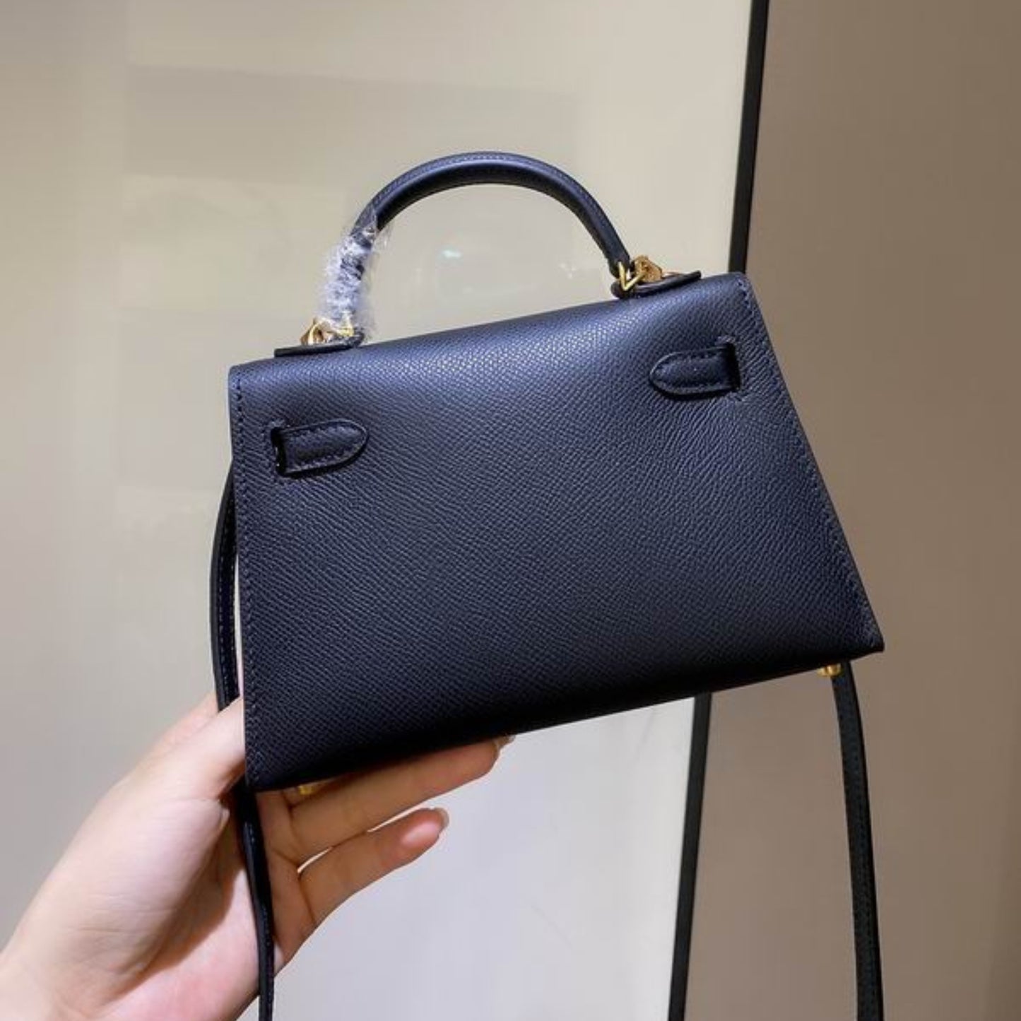 Bolsa HRMS Kelly Mini Preto 19cm