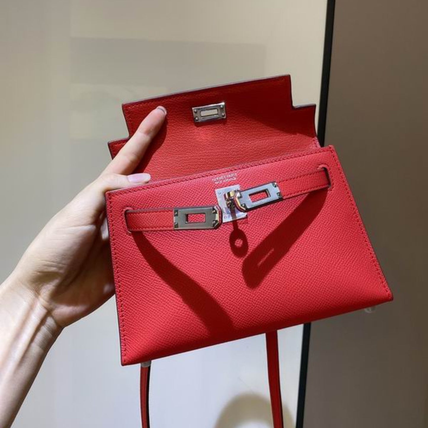 Bolsa HRMS Kelly Mini Vermelho 19cm