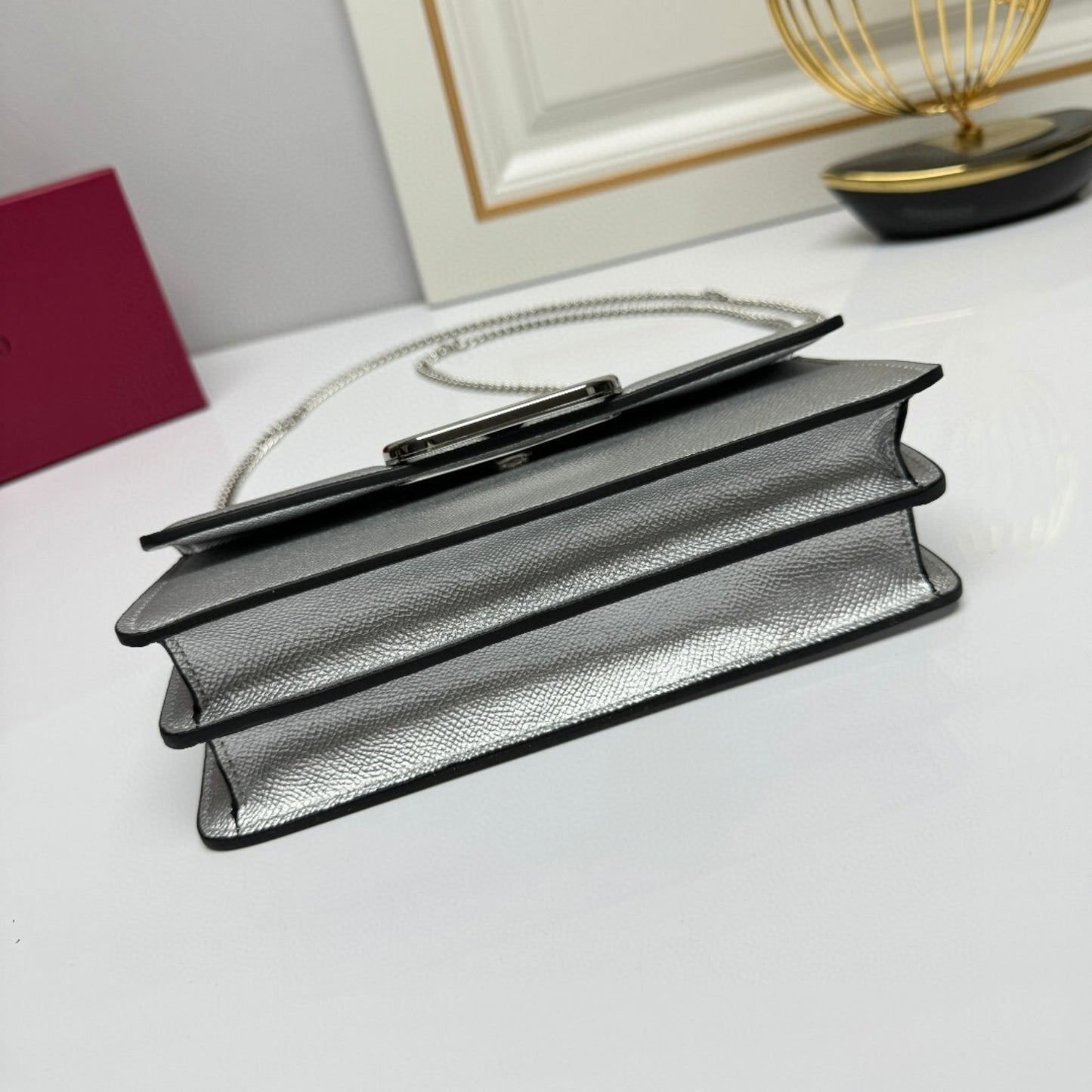 Bolsa VLTN VLogo Prata 22cm
