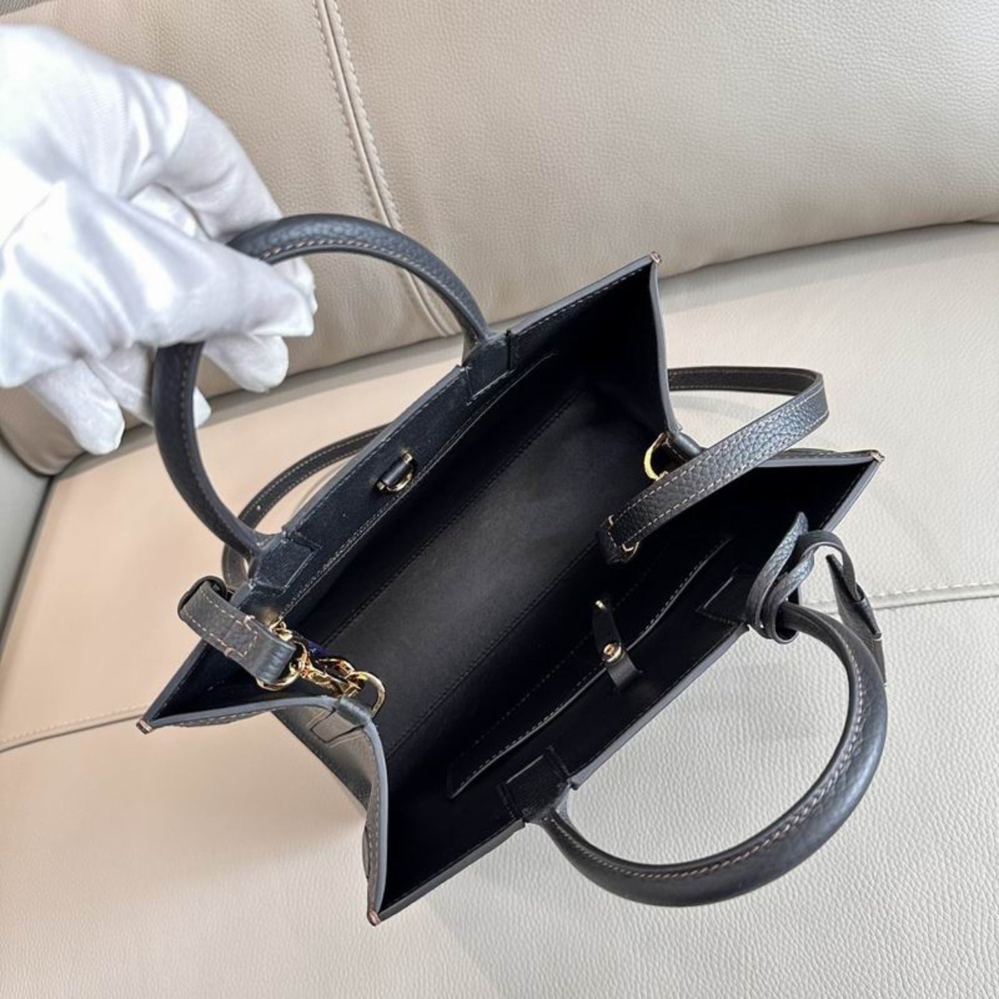 Bolsa Brbrry Frances Mini Tote Azul 27cm