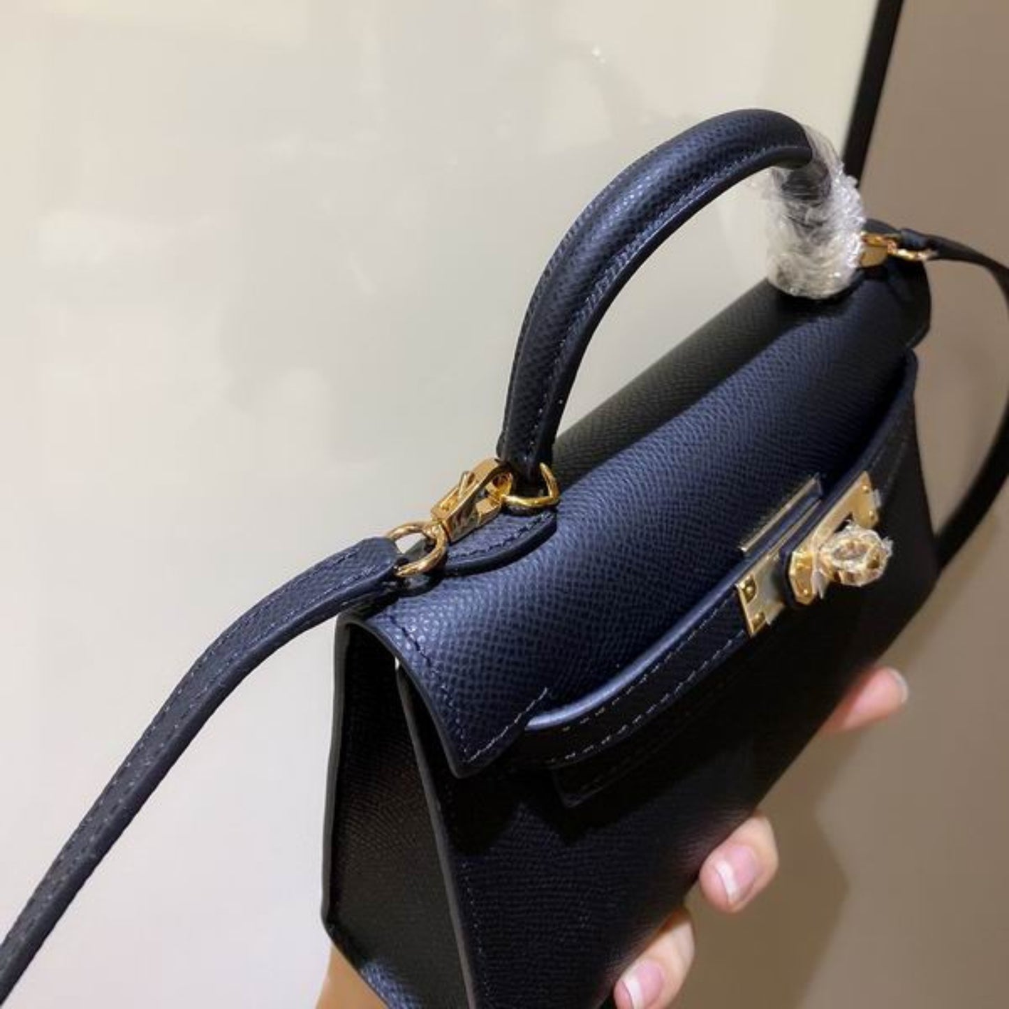Bolsa HRMS Kelly Mini Preto 19cm
