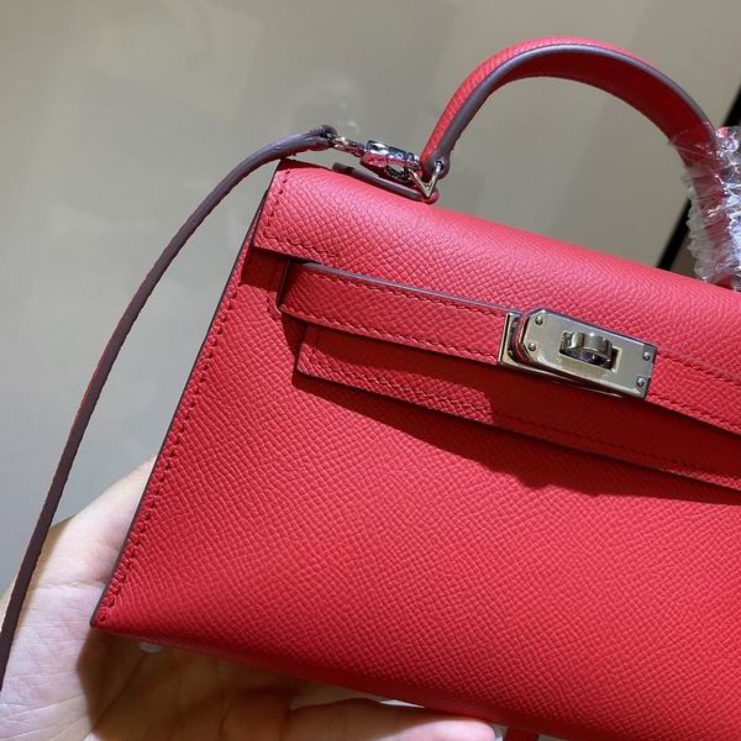 Bolsa HRMS Kelly Mini Vermelho 19cm