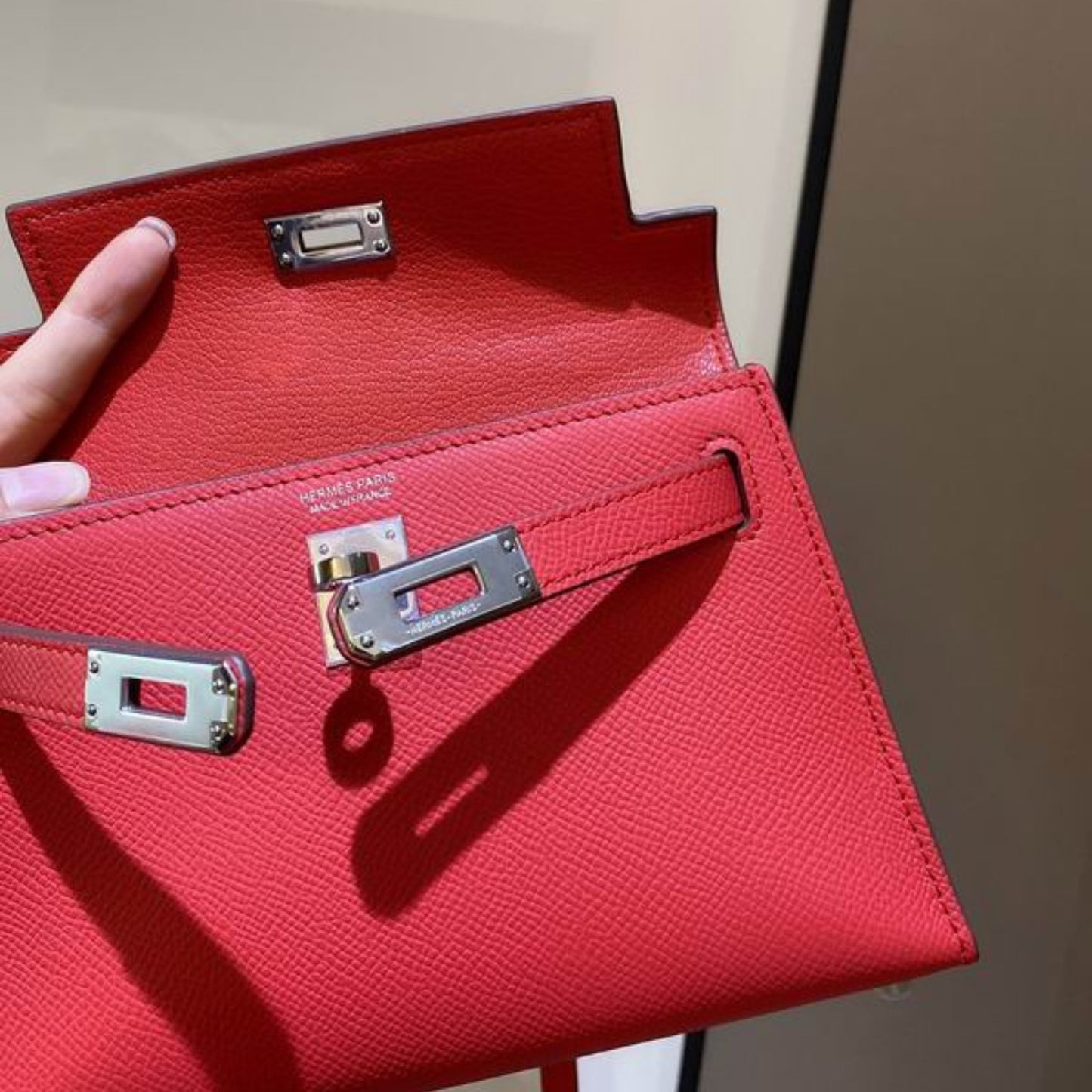 Bolsa HRMS Kelly Mini Vermelho 19cm