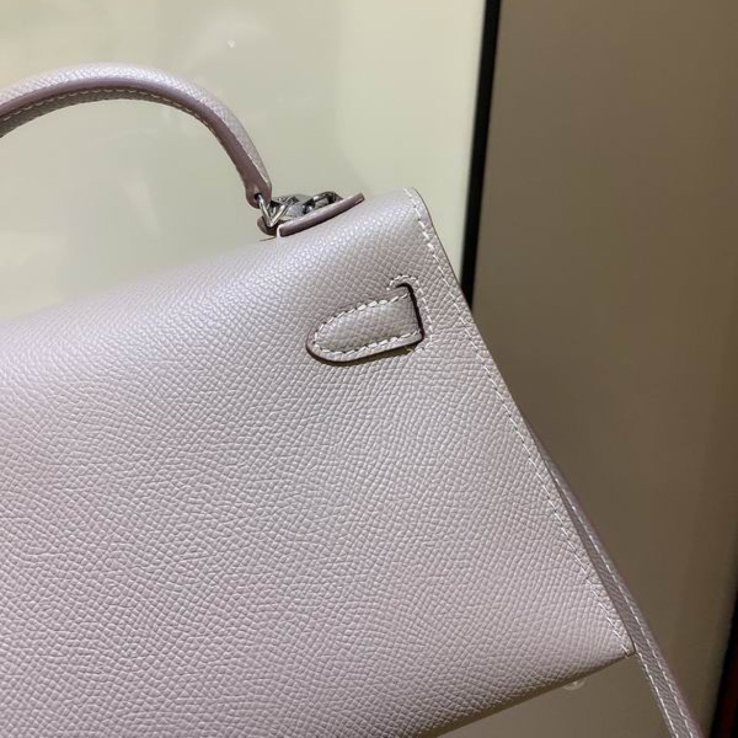 Bolsa HRMS Kelly Mini Cinza 19cm