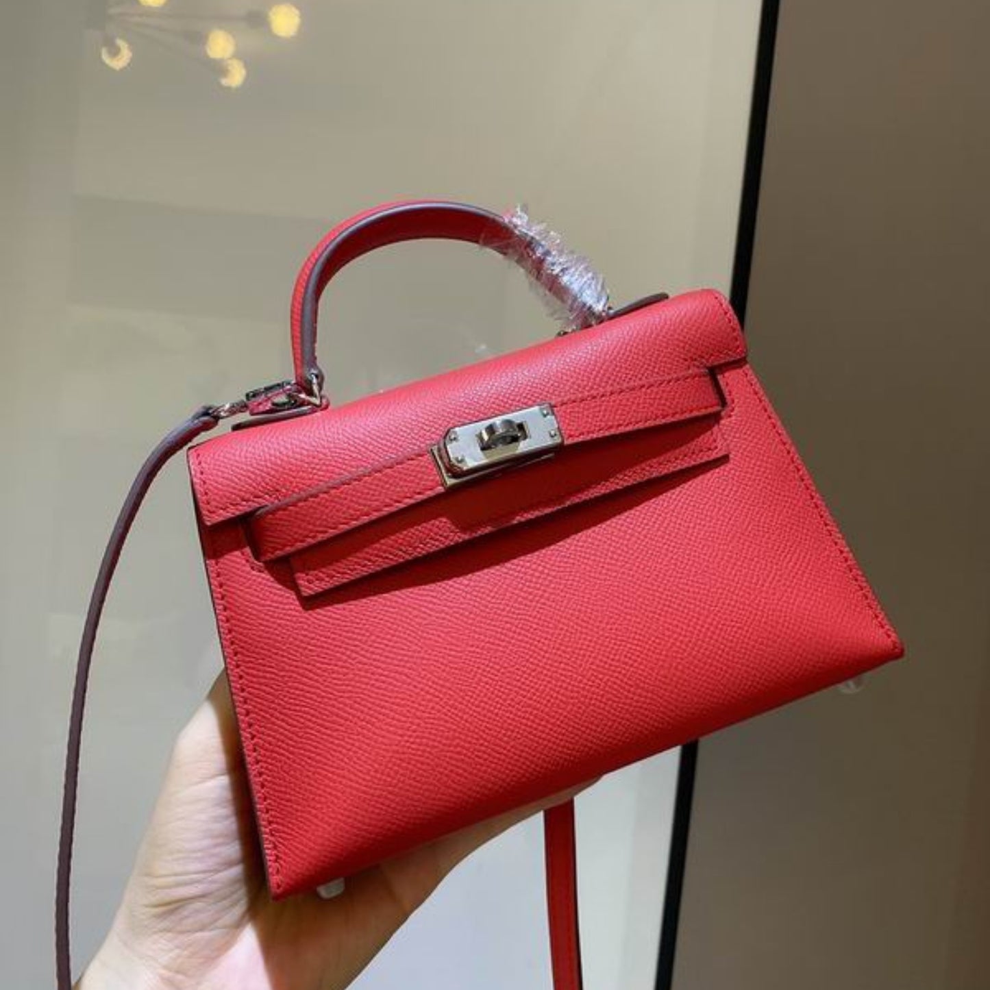 Bolsa HRMS Kelly Mini Vermelho 19cm