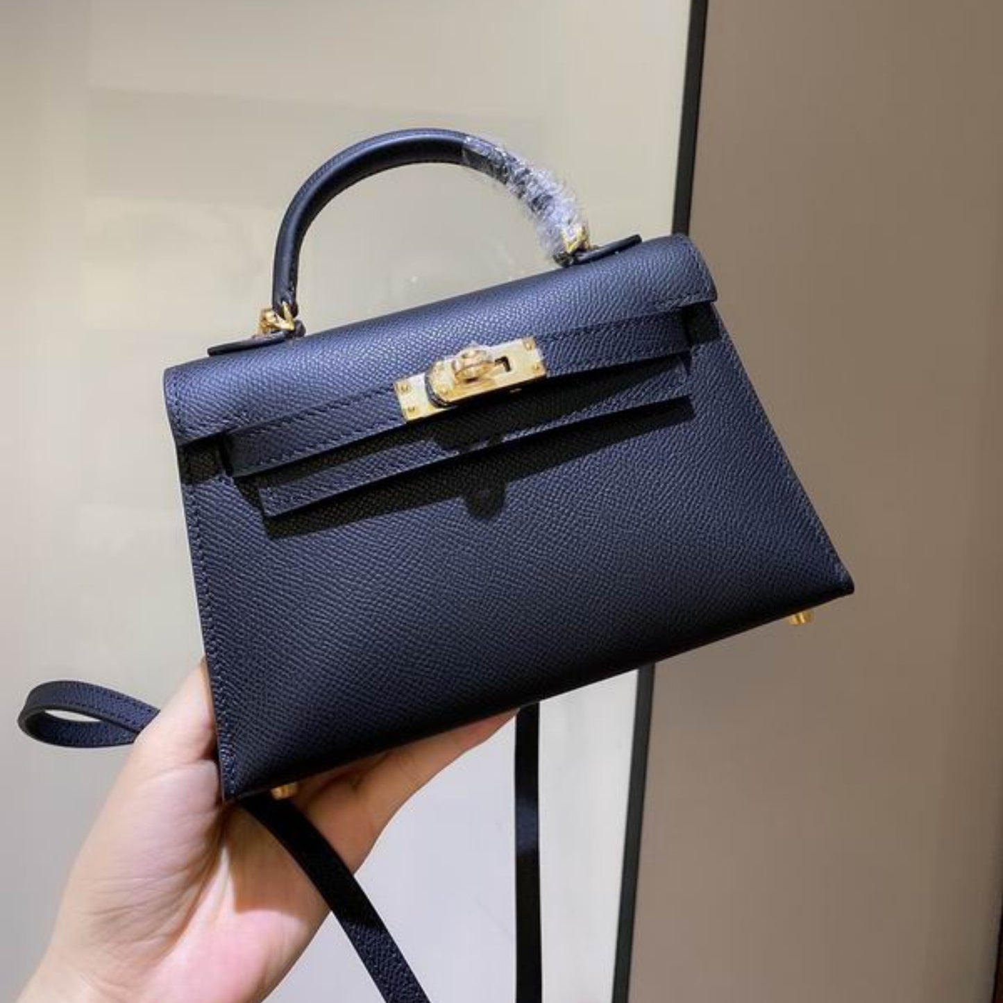 Bolsa HRMS Kelly Mini Preto 19cm